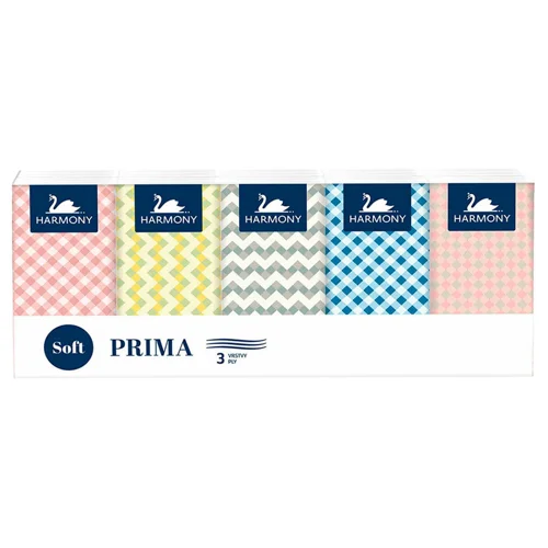 Хустинки Harmony Prima Soft 3-шарові 10шт