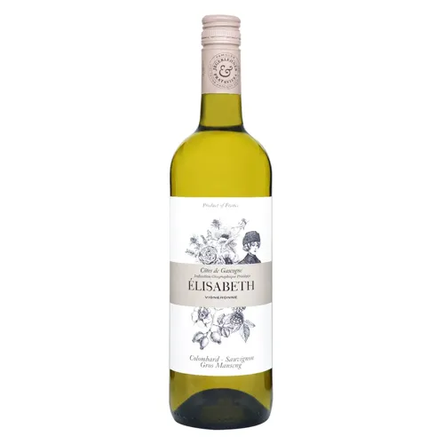 Вино Elisabeth Colombard Sauvignon Gros Manseng Cotes de Gascogne біле напівсухе 11% 0,75л