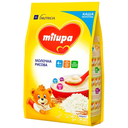 Каша Milupa молочна рисова 210г