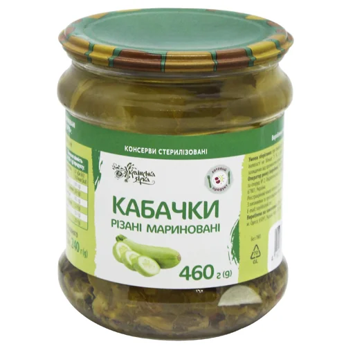 Кабачки Українська Зірка різані мариновані 460г
