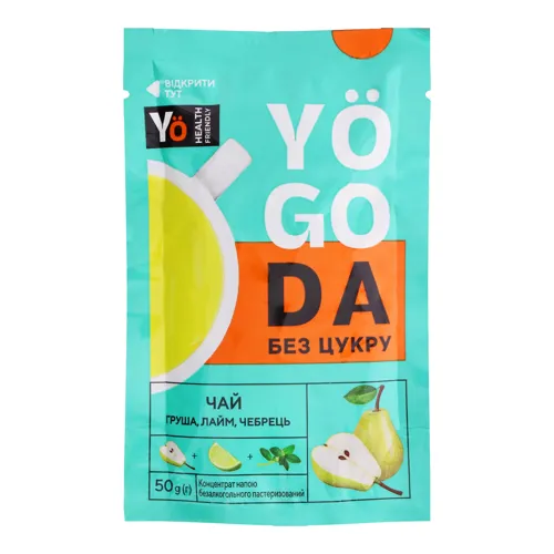 Концентрат напою безалкогольного Чай груша, лайм, чебрець Без цукру Yogoda д/п 50г