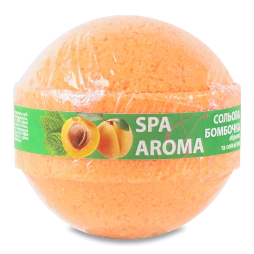 Бомбочка Для Ванн Сольова Абрикос-Олія М'яти Spa&Aroma 75г
