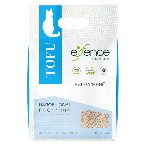 Наповнювач гігієнічний Essence для котів з тофу 3мм 6л