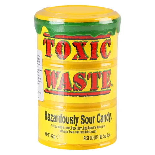 Цукерки жувальні Toxic Waste Жовта бочка 42г