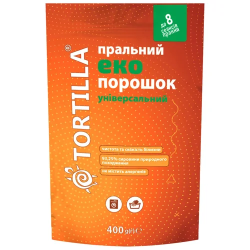 Пральний порошок Tortilla еко універсальний 400г
