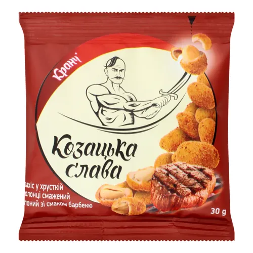 Арахіс смажений солоний зі смаком барбекю Козацька слава м/у 30г