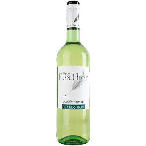 Вино Free Feather Chardonnay безалкогольне біле напівсолодке 0,75л