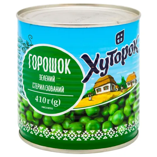 Горошок Хуторок консервований 410г