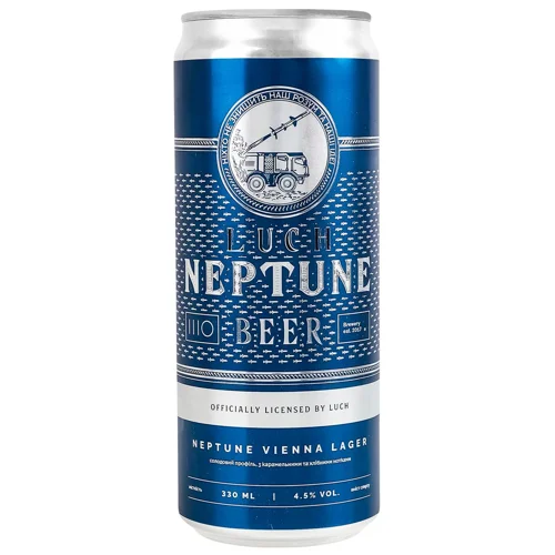Пиво SHO Brewery Neptune Vienna Lager світле нефільтроване 4,5% 0,33л