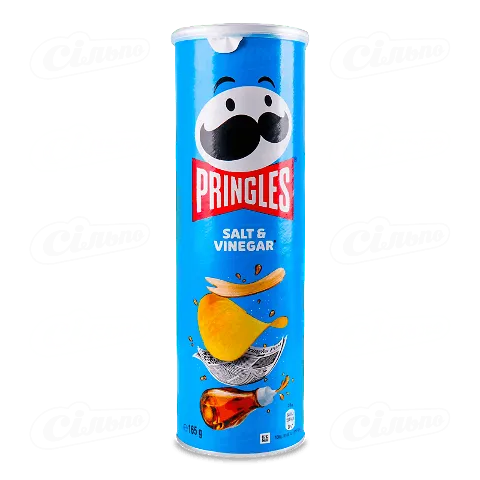 Чіпси Pringles картопляні зі смаком солі та оцту 165г