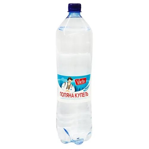 Вода мінеральна Поляна Купель лікувальна столова без газу Varto 1,5л