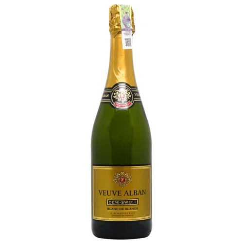 Вино ігристе Veuve Alban біле напівсолодке 10,5% 0,75л