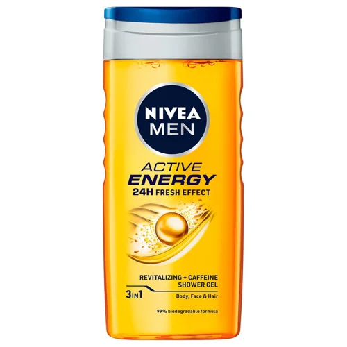 Гель для душу Nivea Men Активна Енергія для тіла, обличчя та волосся 3в1 250мл