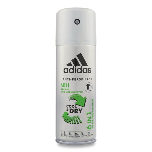 Дезодорант-антиперспірант Чоловічий Cool&Dry 6in1 Adidas, 150мл