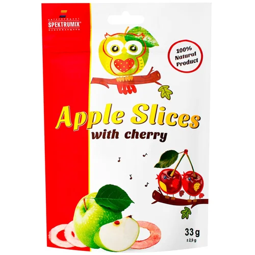 Слайси яблучні Spektrumix з соком вишні 33г