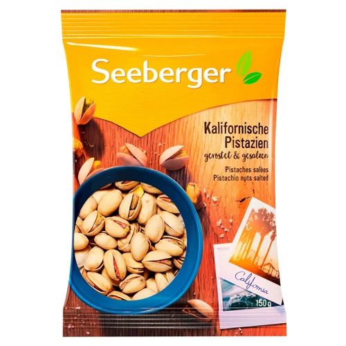 Фісташки Seeberger підсмажені та підсолені 150г