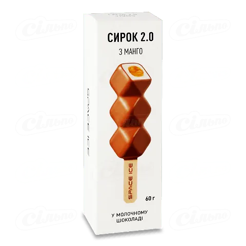 Десерт сирковий «Space Ice» Манговий в маракуєвому шоколаді 60г