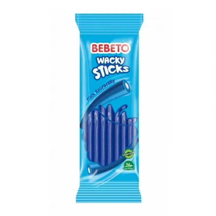 Цукерки жувальні «Bebeto Wacky sticks» зі смаком малини, полуниці, 180г