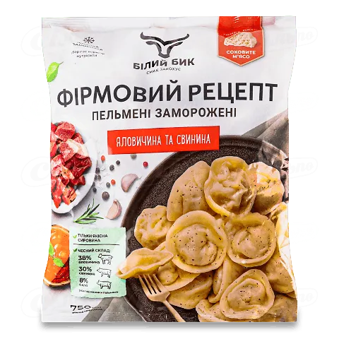 Пельмені Білий Бик Фірмовий рецепт 750г