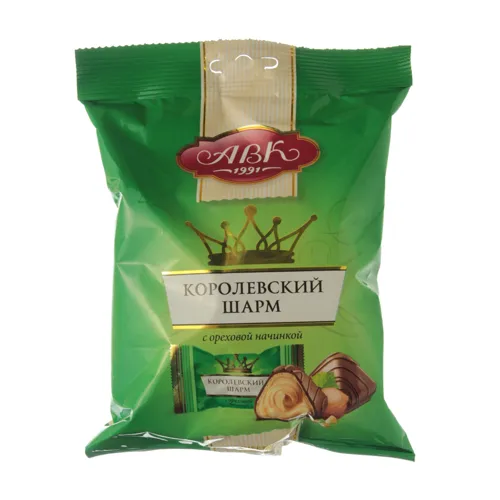 Цукерки «АВК» «Шарм Королівський» з горіховою начинкою, 113г
