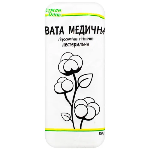 Вата Кожен День медична нестерильна 100г