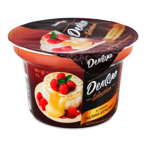 Десерт Кисломолочний Малина-Камамбер Selection Деліссімо, в/ґ, 180г