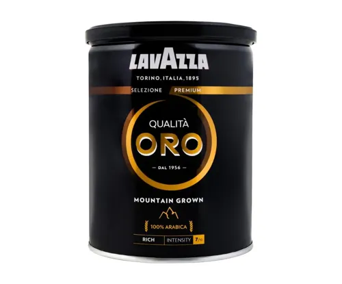 Кава натуральна смажена мелена Mountain Grown Lavazza Qualita Oro з залізної банки 250г