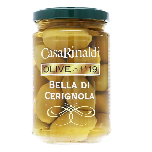 Оливки з кісточкою Bella di Cerignola Casa Rinaldi с/б 290г