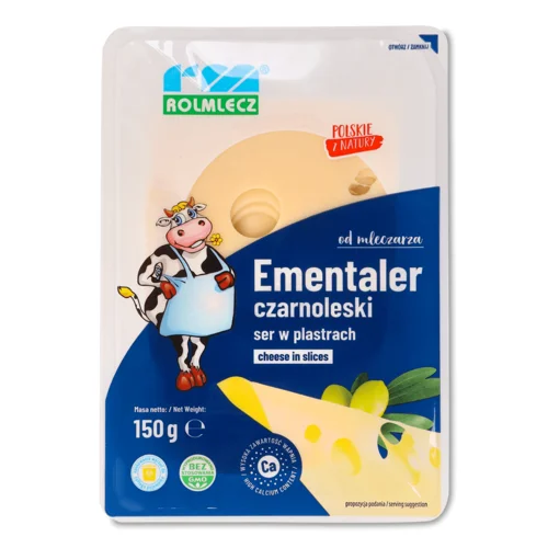 Сир Rolmlecz Ементаль Чарнолеський 45% нарізка кор/м, 150г