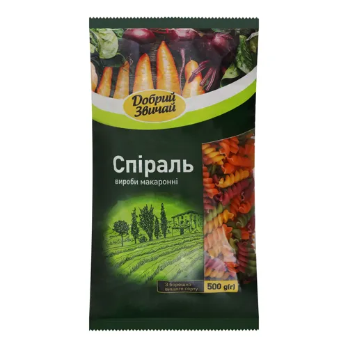Вироби макаронні Спіраль Добрий звичай м/у 500г