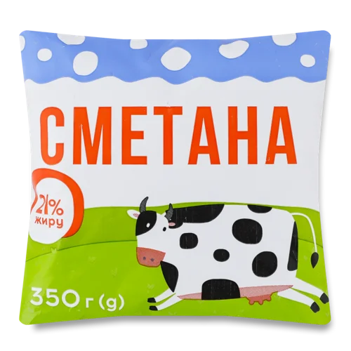 Сметана 21% Вищого Ґатунку, ТОВ Альдіс, Діаметр 350 г