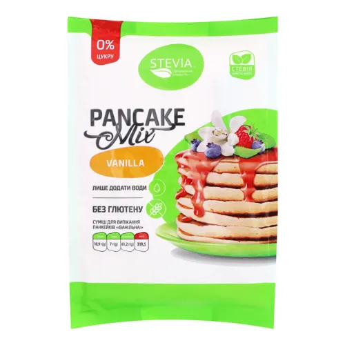 Суміш для випічки Vanilla Pancake Mix Stevia м/у 300г