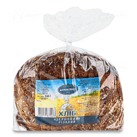 Хліб Агробізнес Зерновий нарізаний, 340г