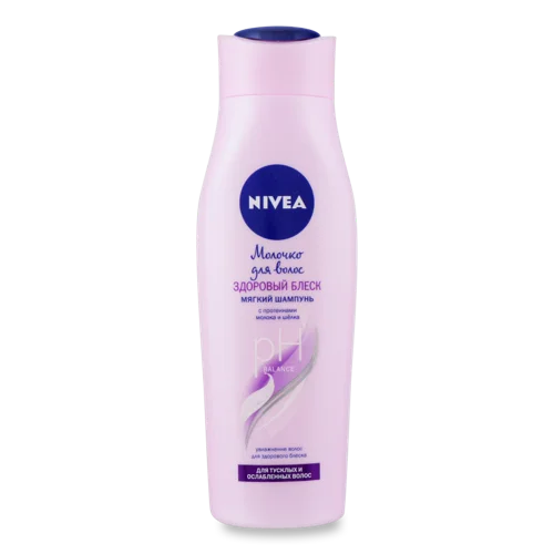 Шампунь М'який Здоровий Блиск Молочко Для Волосся Nivea, 250мл