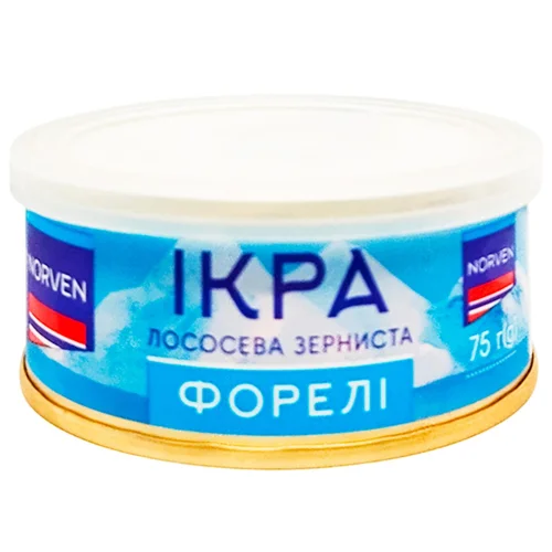 Ікра форелі Norven зерниста 75г