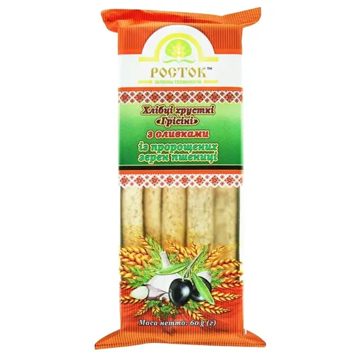Хлібці Росток Грісіні з оливками 60г