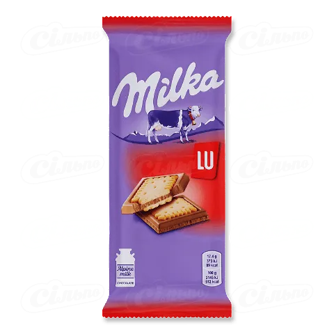 Шоколад молочний «Milka» з печивом, 87г