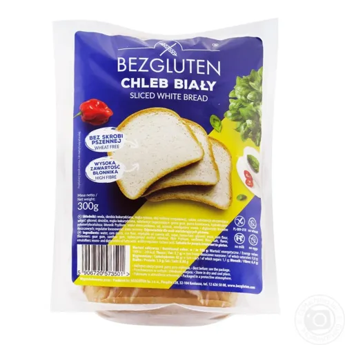 Хліб Безглютен білий різаний 300г