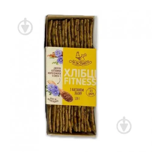 Хлібці без цукру «Фітнес з насінням льону», 120г