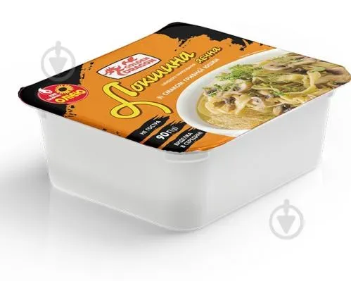 Локшина швидкого приготування яєчна зі смаком грибної юшки, не гостра, лоток 90г