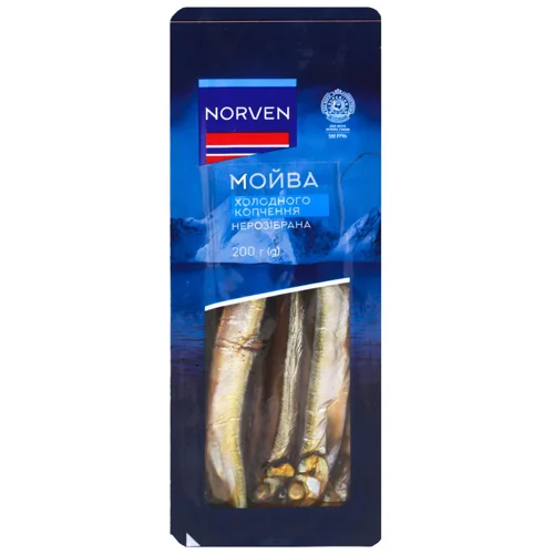 Мойва Norven холодного копчення нерозібрана 200г
