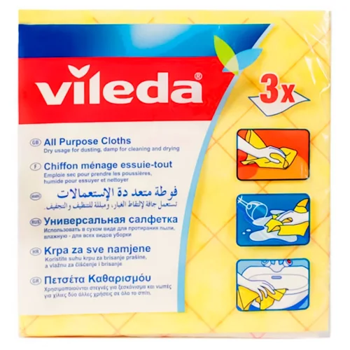 Серветка Vileda Allpurpose Cloth універсальна 3шт