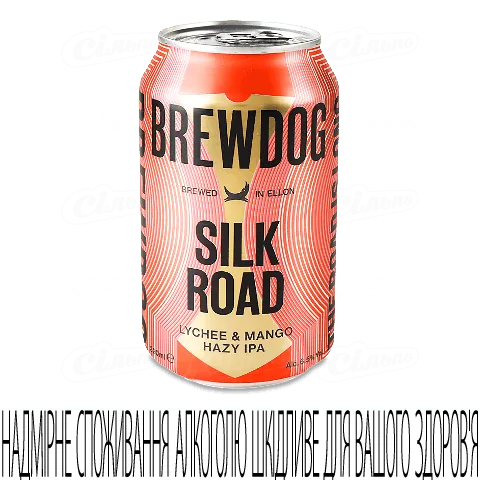 Пиво BrewDog Silk Road світле в скляній банці, 0,33л