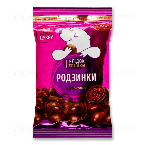 Драже АВК Родзинки у шоколаді з фруктозою 75г