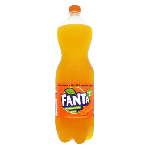 Напій безалкогольний сильногазований з апельсиновим соком Fanta 1.5л