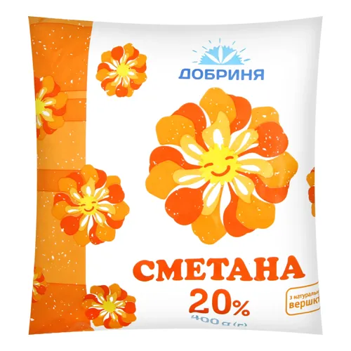Сметана 20% Добриня м/у 400г