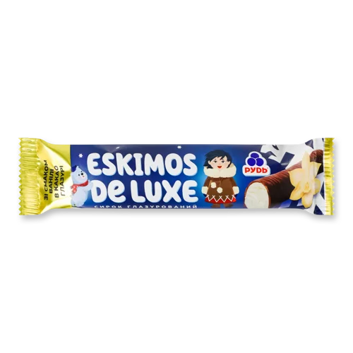 Сирок Глазурований Зі Смаком Ванілі В Какао Глазурі Eskimos De Luxe Рудь, м/у, 35г
