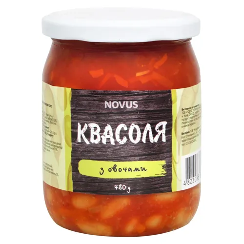 Квасоля Novus з овочами 460г