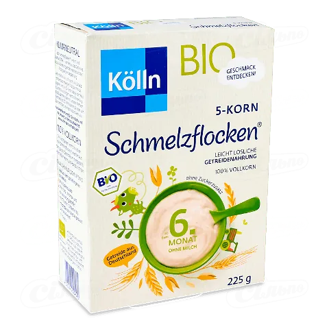 Пластівці 5 злаків Kolln цільнозернові, 225г