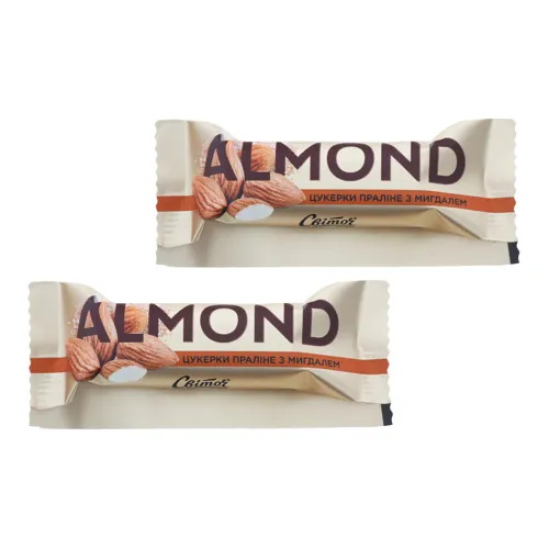 Цукерки праліне з мигдалем Almond Світоч кг